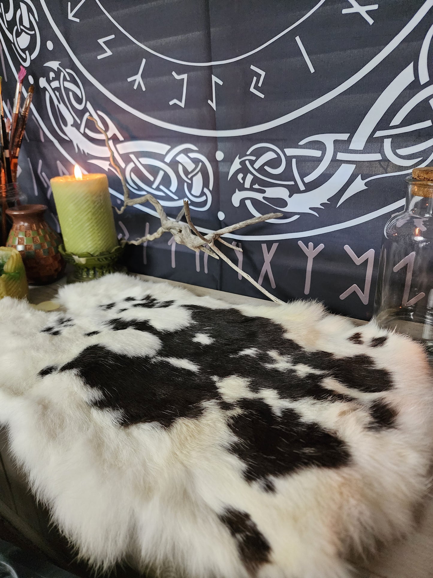 CUSTOM rabbit hide Altar Cloth