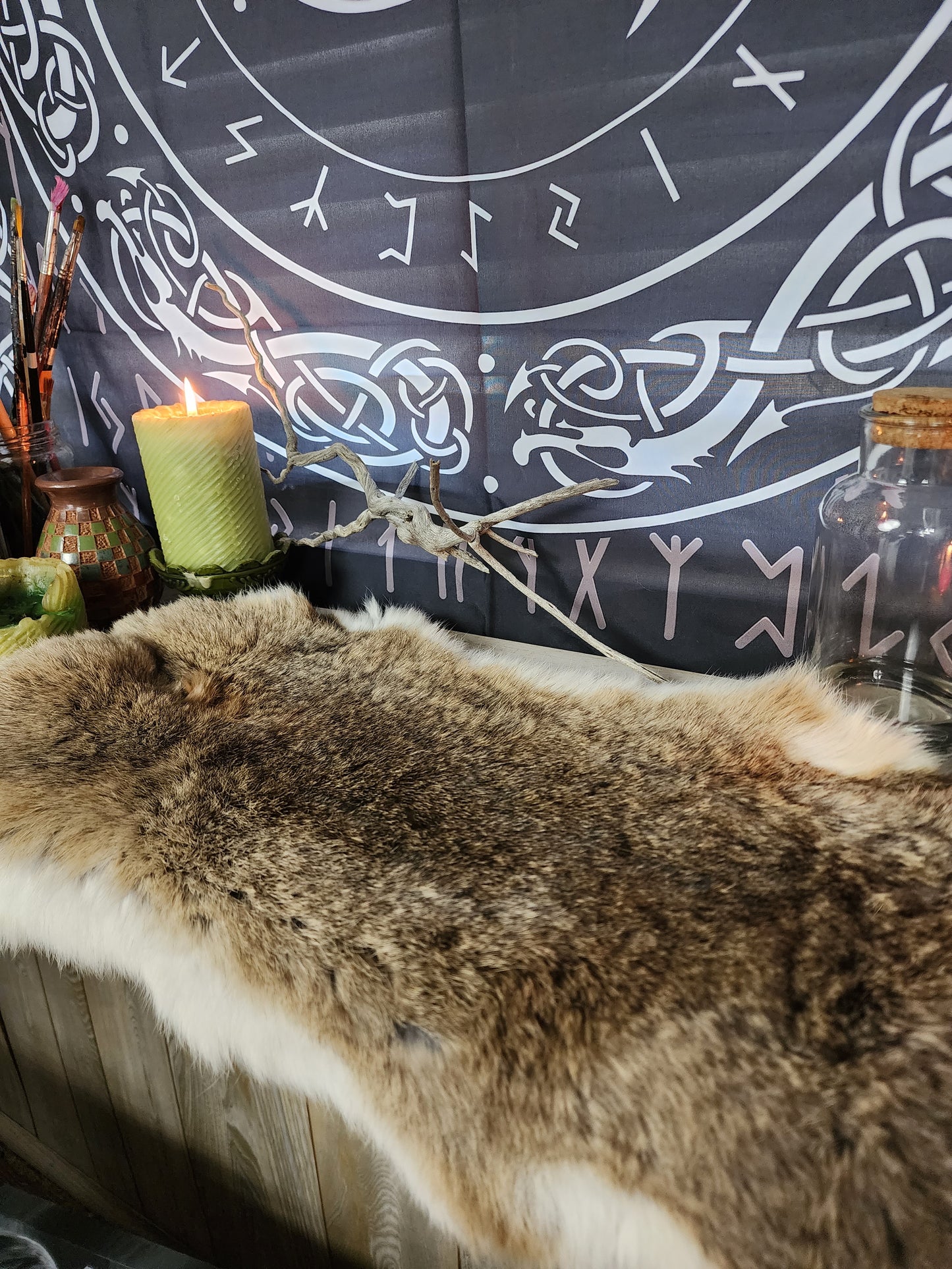 CUSTOM rabbit hide Altar Cloth