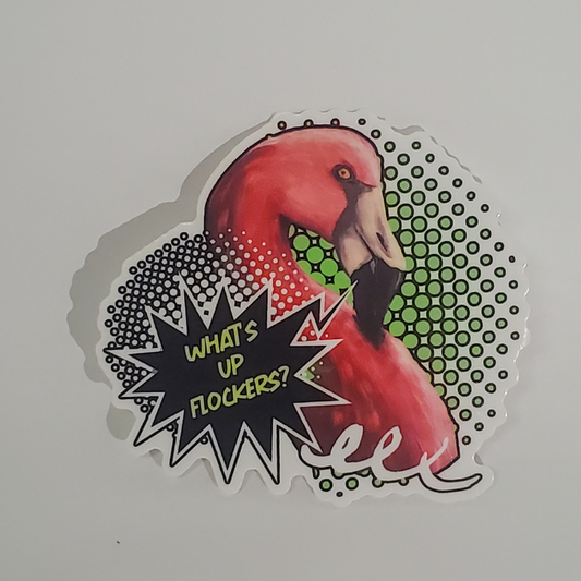 3 inch What's Up Flockers sticker